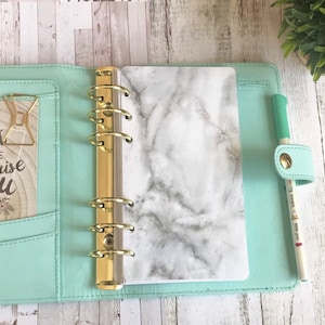 Marble Planner Dashboard, A5 Planner Inserts, Personal Size, Happy Planner, Planner Accessories, Marble Planner Inserts