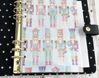 Pastel Nutcracker Planner Dashboard, Holiday Dashboard, Preppy Christmas Planner Insert, Pink Nutcracker, A5, Pocket, Persona Size, Coquette