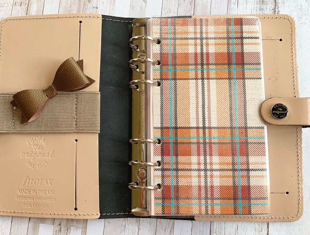 Fall Plaid Planner Dashboard, Planner Accessory, Filofax Personal Size ...