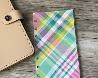 Spring Plaid Planner Dashboard, Planner Dashboard, A5, Personal Size, Pocket Size, Easter Planner Accessories, Spring Planner Accessories