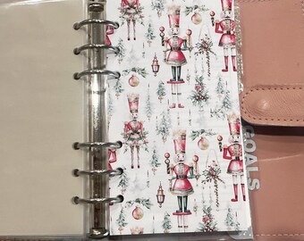 Nutcracker Planner Dashboard, Holiday Dashboard, Classic Nutcracker Christmas Planner Insert, Pink Nutcracker, A5, Pocket, Personal Size