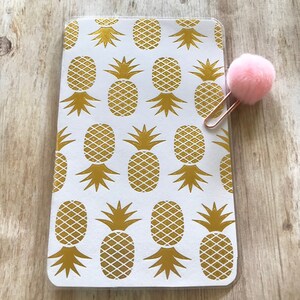 Gold Foiled Pineapple Planner Dashboard, Travelers Notebook Insert, Planner Accessory