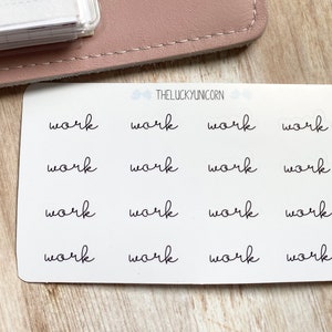 Work Planner Stickers, Clear| Foiled | Glossy|Planner Stickers, Planner Divider Labels