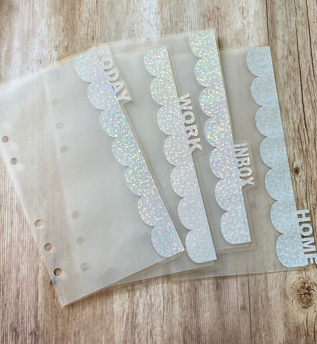 Custom Vellum Planner Dividers, Transparent Vellum Dividers