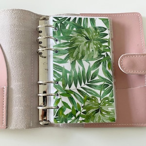 Palm Leaves Planner Dashboard, Personal Size, Pocket Size, Planner Accessories, Filofax Personal, Summer Planner Inserts, Minimalist Planner
