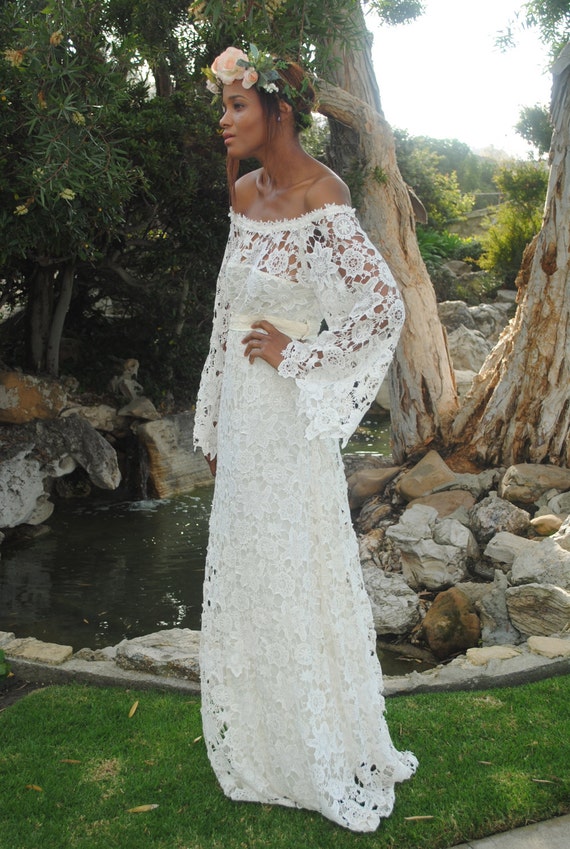 Spanish Moss Chanel Fringed Open Crochet Dress