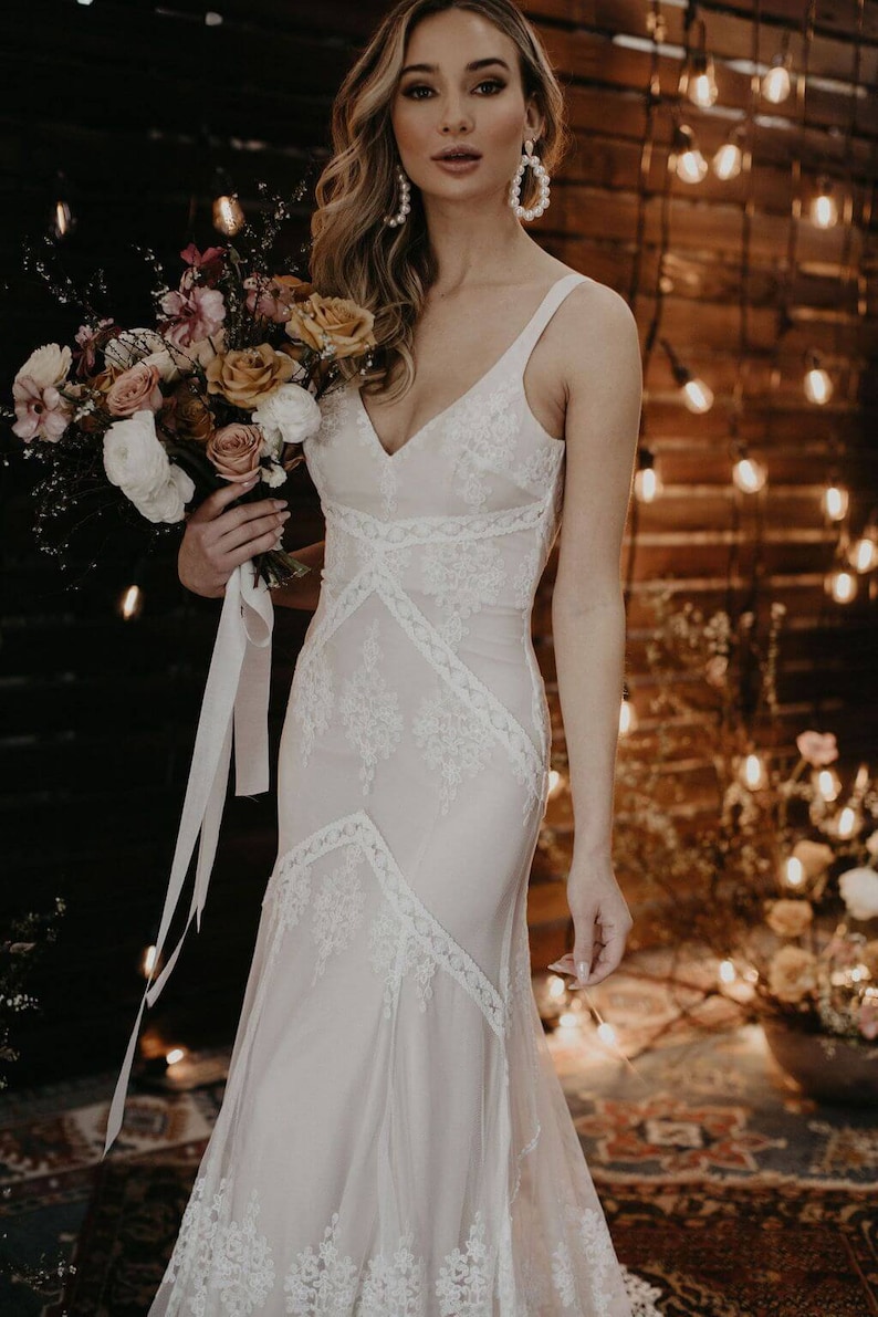 Exquisite Cecilia Lace Bohemian Wedding Dress For the LAID-BACK BRIDE image 2