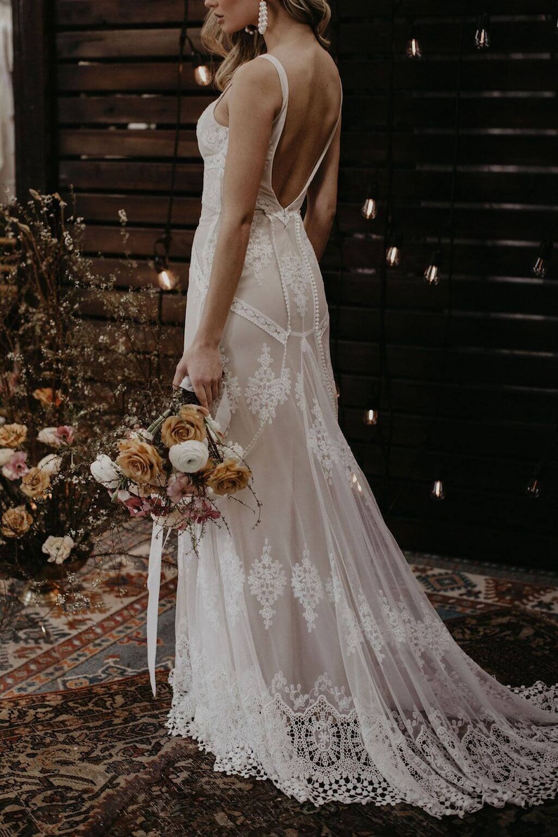 Exquisite Cecilia Lace Bohemian Wedding Dress For the LAID-BACK BRIDE image 1