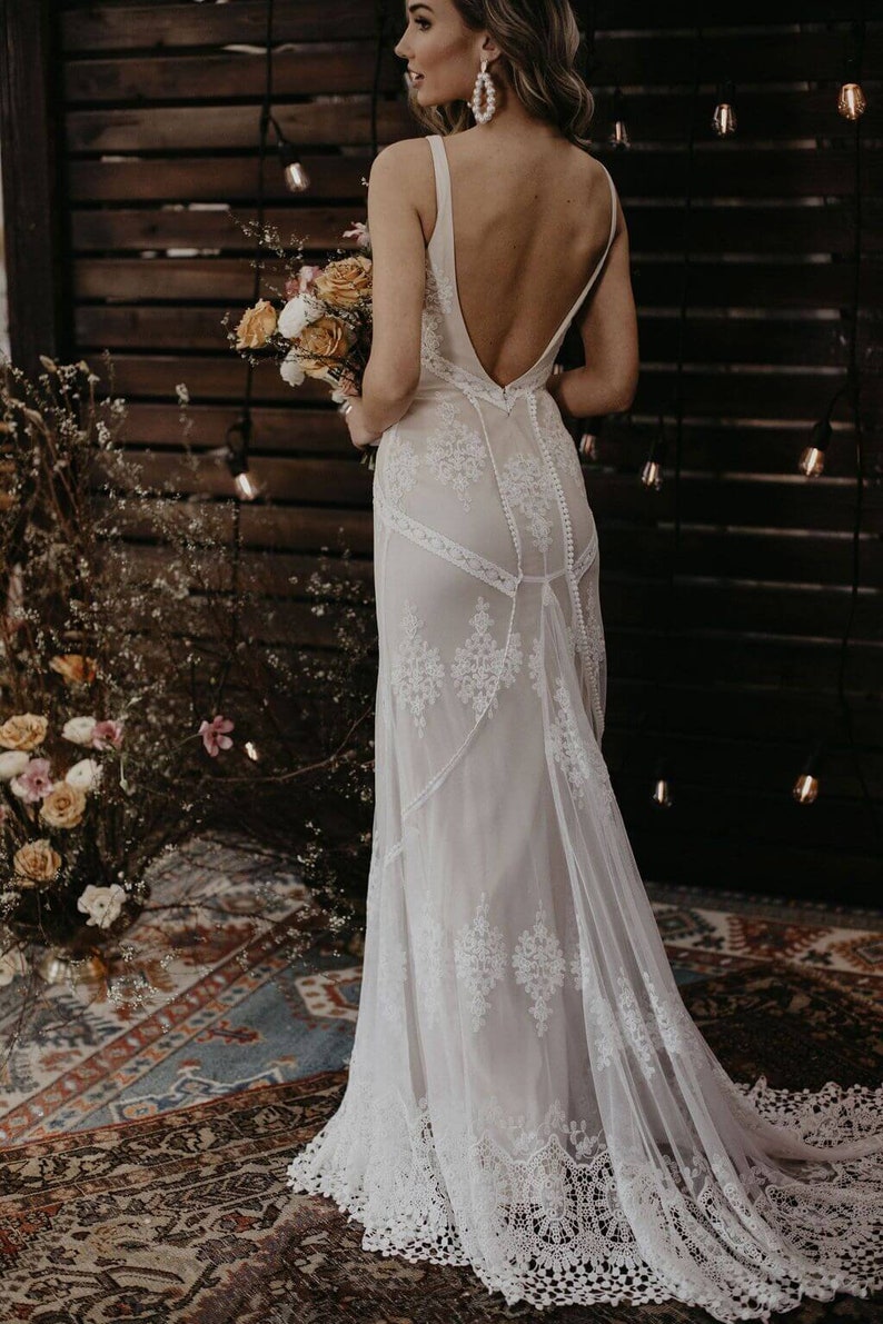 Exquisite Cecilia Lace Bohemian Wedding Dress For the LAID-BACK BRIDE image 4