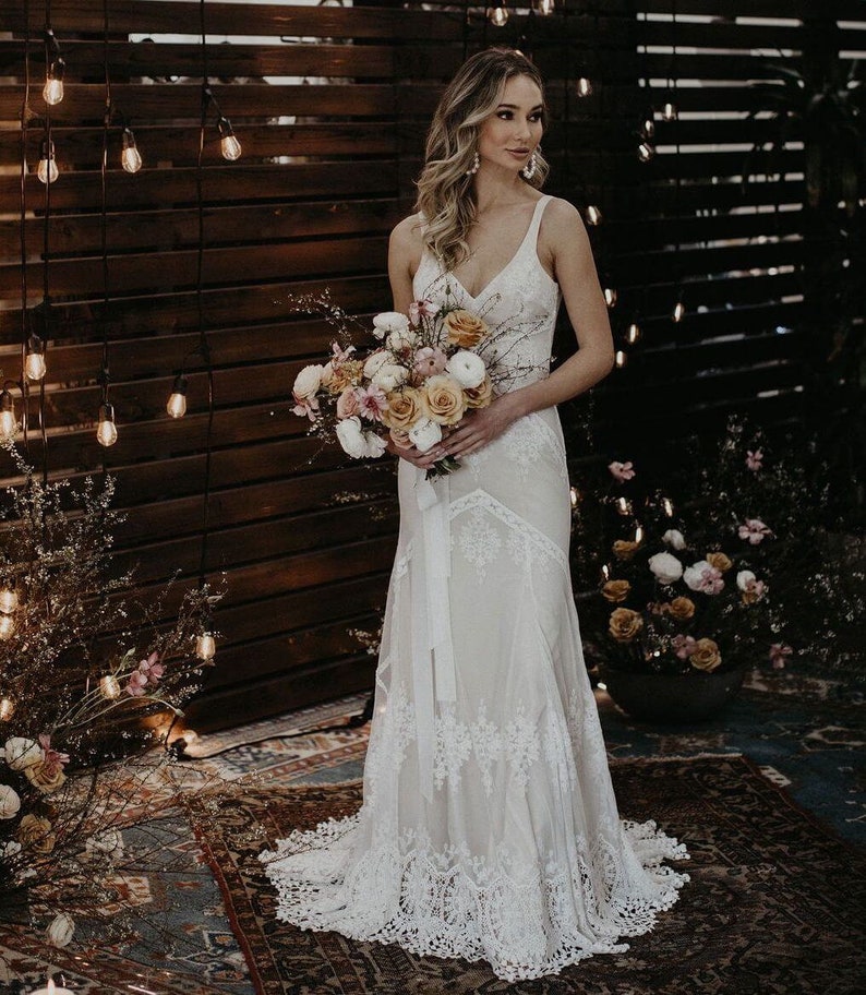 Exquisite Cecilia Lace Bohemian Wedding Dress For the LAID-BACK BRIDE image 3