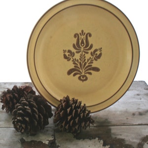 VINTAGE PFALTZGRAFF PLATE /  Village Pattern Dinner Plate / 1970s Pfaltzgraff / Cottage Chic / Stoneware / Dishwasher/Microwave Safe