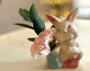 VINTAGE BUNNY PLANTER / McCoy Like / Easter Gift / Small Vintage Planter / Mid Century Decor / 1950s Planter