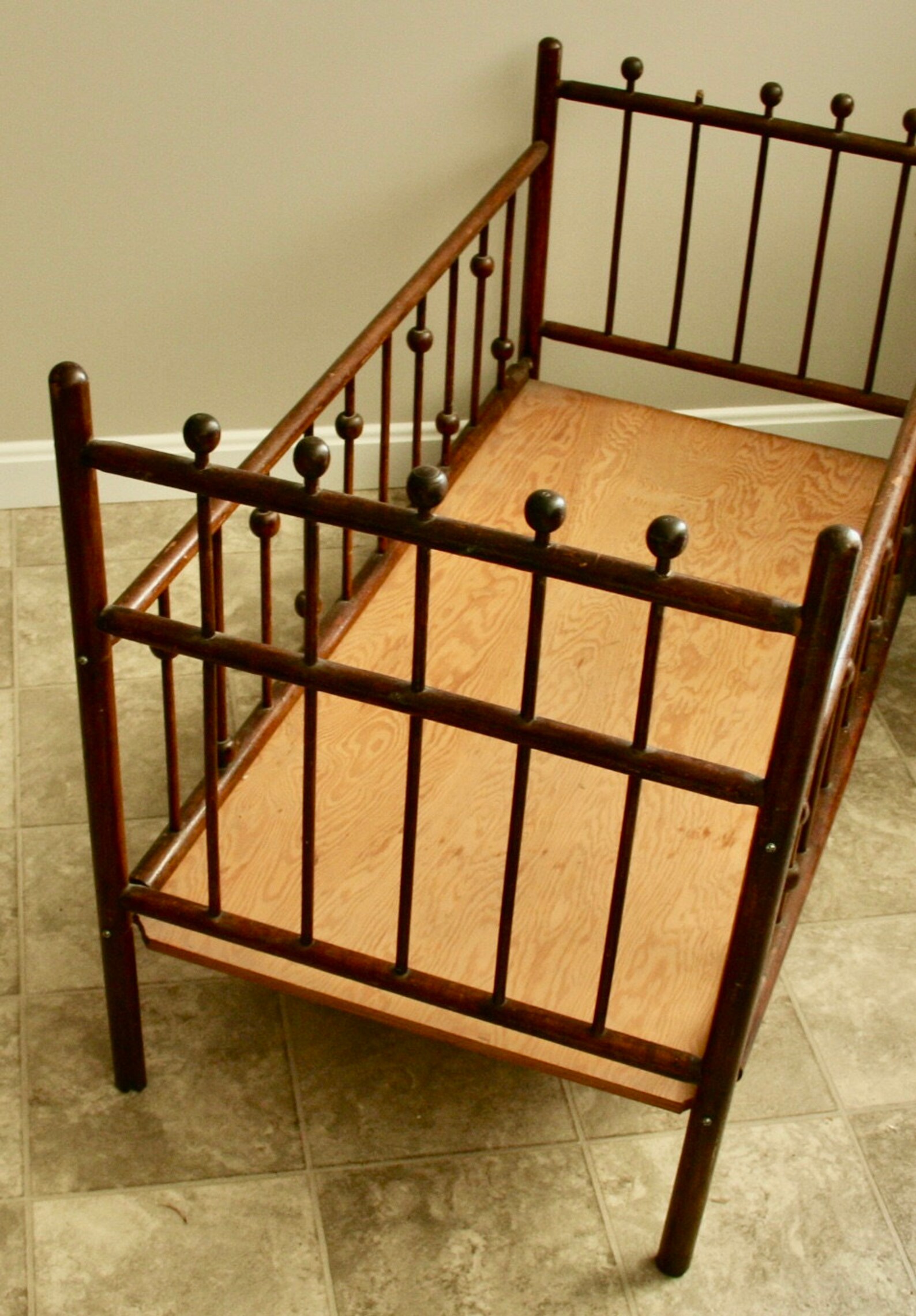 Antique Wooden Baby Crib Primitive Baby Crib Victorian Baby Etsy