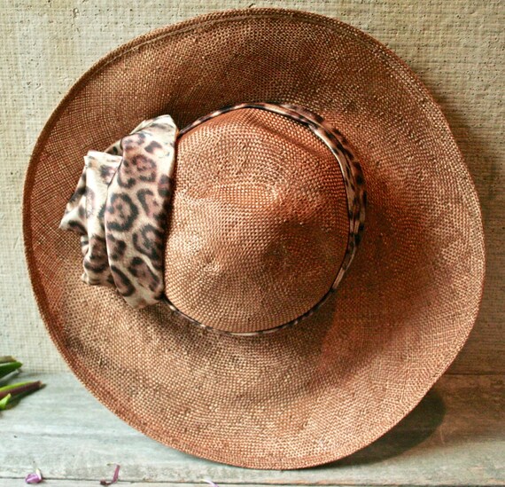 Fun Vintage Straw Sun Hat, Vintage Women's Hat, E… - image 4