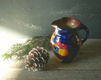 Small Vintage H&K Tunstall Collectible Autumn Ceramic Creamer/Pitcher, Handpainted, Made in England