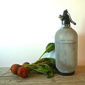 Large Collectible Vintage 1950s Czech Seltzer Bottle, Soda Siphon, Mid Century, Retro