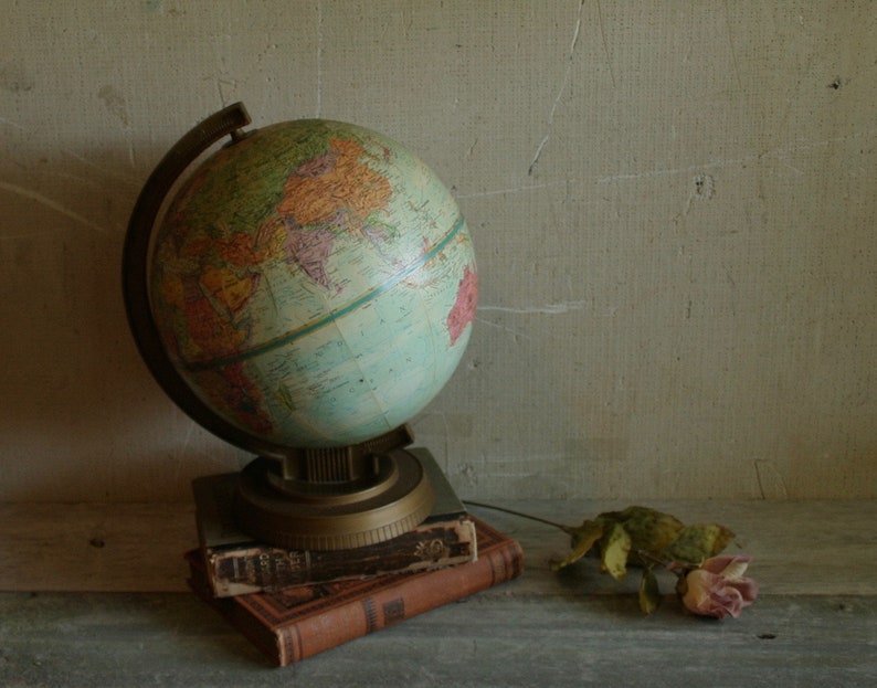 Vintage Replogle 8 Inch World Scholar Series Desk Globe On Etsy