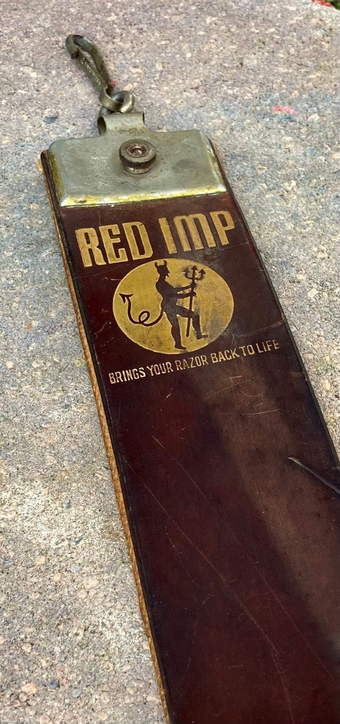 ANTIQUE LEATHER STROP / Antique Leather Razor Strop / Red Imp Etsy
