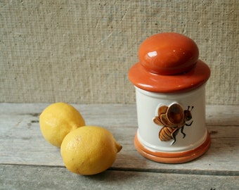 Vintage Armbee Ceramic Honey Jar -- Made in Japan, Mid Century Honey Jar, 1950s, Kitsch