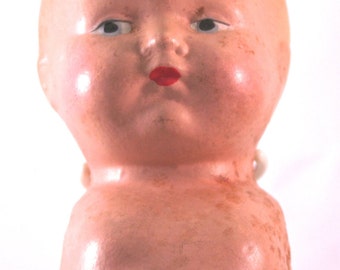 Antique Vintage Composition Jointed Doll for Parts or Assemblage - Chippy, Collectible