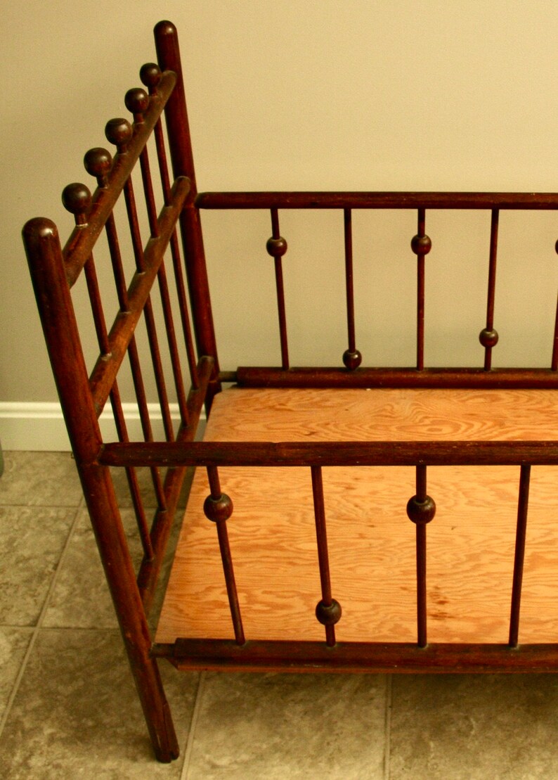 Antique Wooden Baby Crib Primitive Baby Crib Victorian Baby Etsy