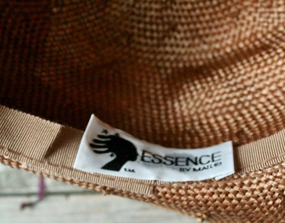 Fun Vintage Straw Sun Hat, Vintage Women's Hat, E… - image 6