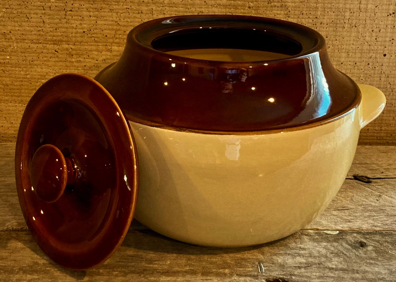 ANTIQUE BEAN POT / Antique Stoneware Bean Pot With Lid / Etsy