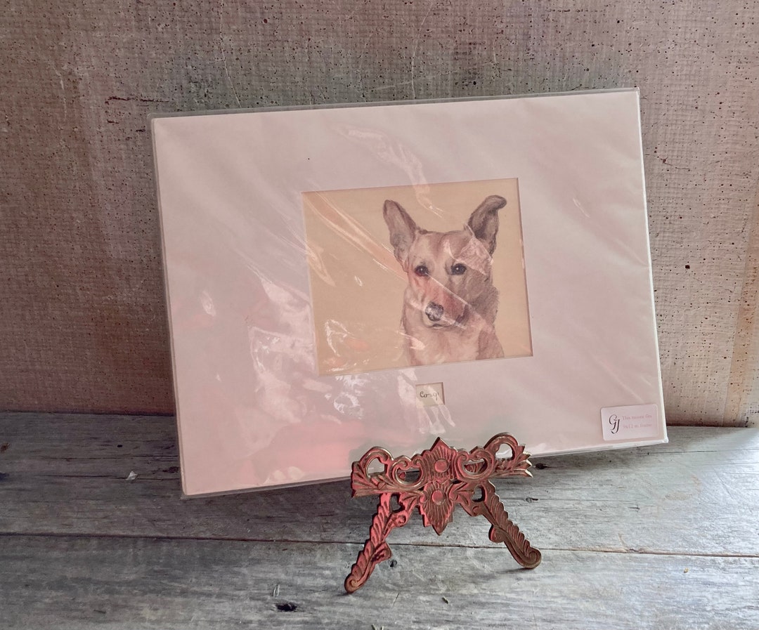 ANTIQUE DOG ART / Lucy Dawson Print 1930s / Antique Lithograph