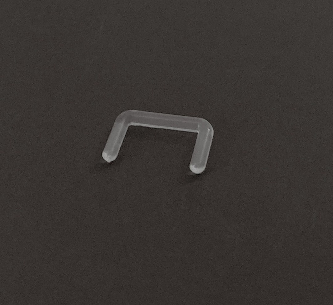 16G Clear Septum Piercing Retainer Medical MRI Acrylic Etsy