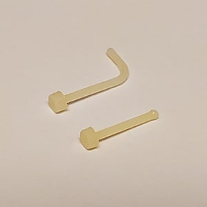20G Gauge - Tinted Color - Choose Style - BioFlex Nose Ring Stud -Septum Retainer- Flexible -Hide Piercing-Work-Uniform-Sports-Metal Free