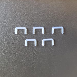 16G - Clear Septum Piercing Retainer - Work-Uniform-Sports -Acrylic Nose Ring- U-Shaped Septum Retainer -Hide Piercing - CHOOSE QTY.  #114AC