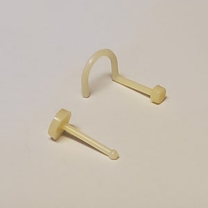 20G Gauge-Flesh Skin Tone-Choose Style-BioFlex Nose Ring-Ear Stud-Septum Retainer-Flexible-Hide Piercing-Sports-Work-Uniform-Metal Free