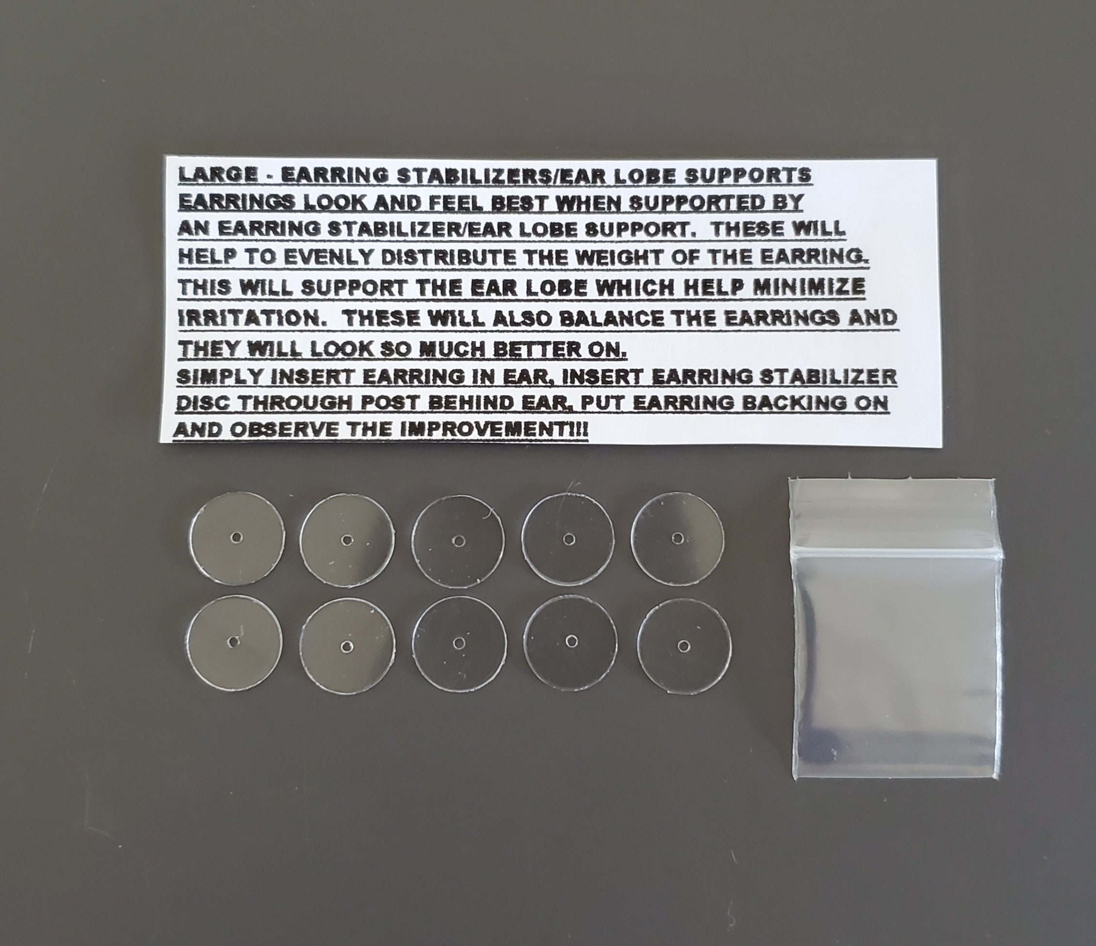 Rare Large 12mm-earring Stabilizers Fix Drooping Droopy Earrings ...