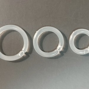 2 PC Set-14G Gauge-Choose 6mm, 8mm, or 10mm-BioPlast Clear Acrylic Invisible Flexible Ear, Nose-Septum-Work-Uniform-Sports-Piercing Retainer