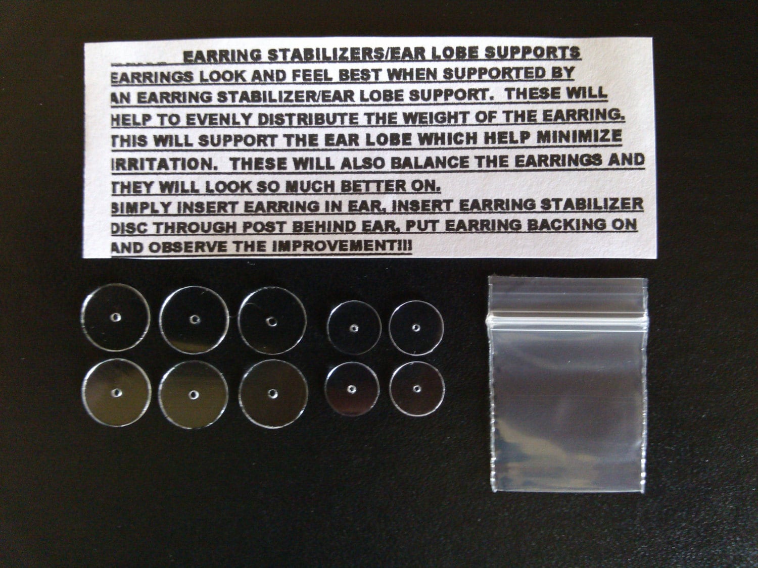 Reusable Ear Lobe Supports Earring Stabilizers Earring