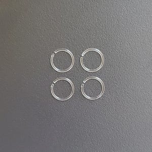 20G Gauge- Select QTY- 8mm- Clear Acrylic Flexible OPEN Nose Ring Septum Retainer - Metal Free - Sports-Work-Uniform-School-Comfort