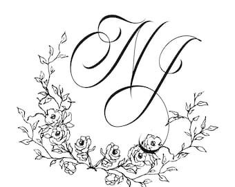 Monograma de boda personalizado