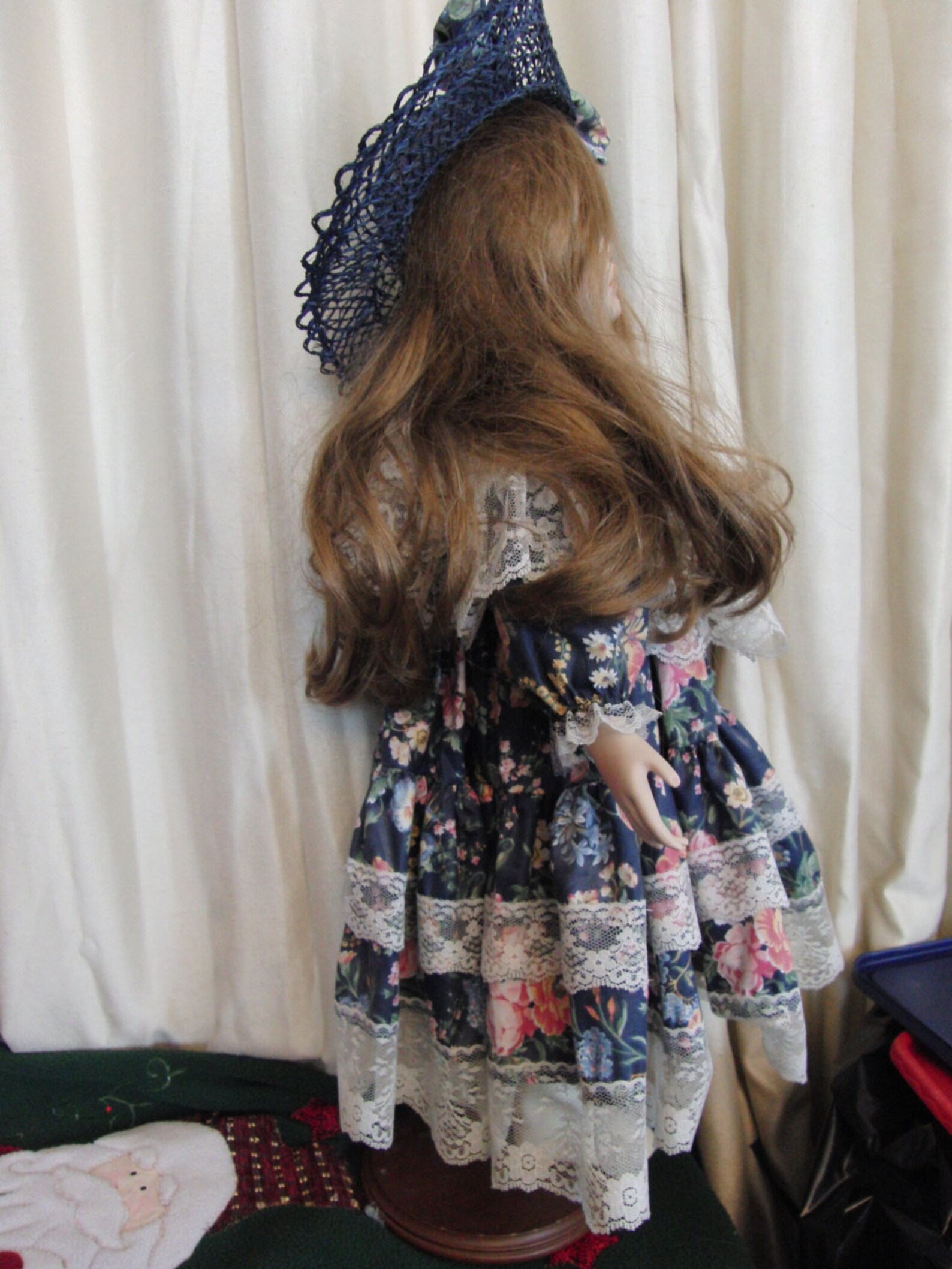 Porcelain Doll in Floral Dress by Renee Sturgeon Cottage Path Etsy