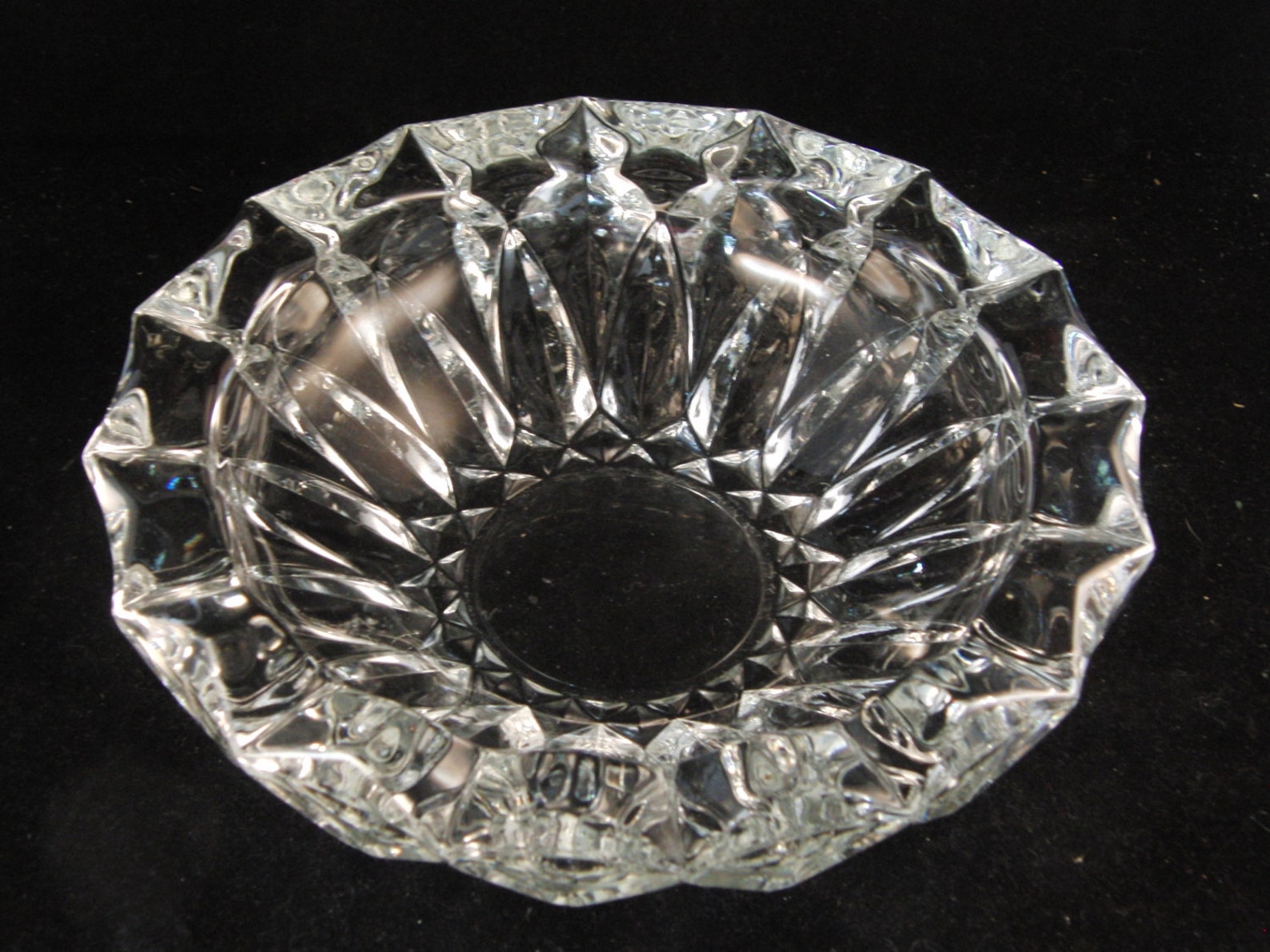 Vintage Crystal Ashtray Etsy