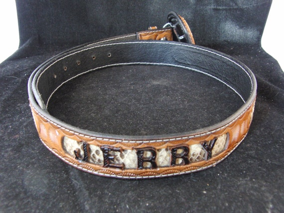 Brown leather belt - image 3