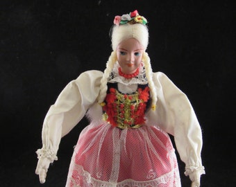 Vintage doll in national costume Polish/Russian