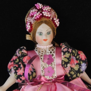 Vintage doll in national costume Polish/Russian