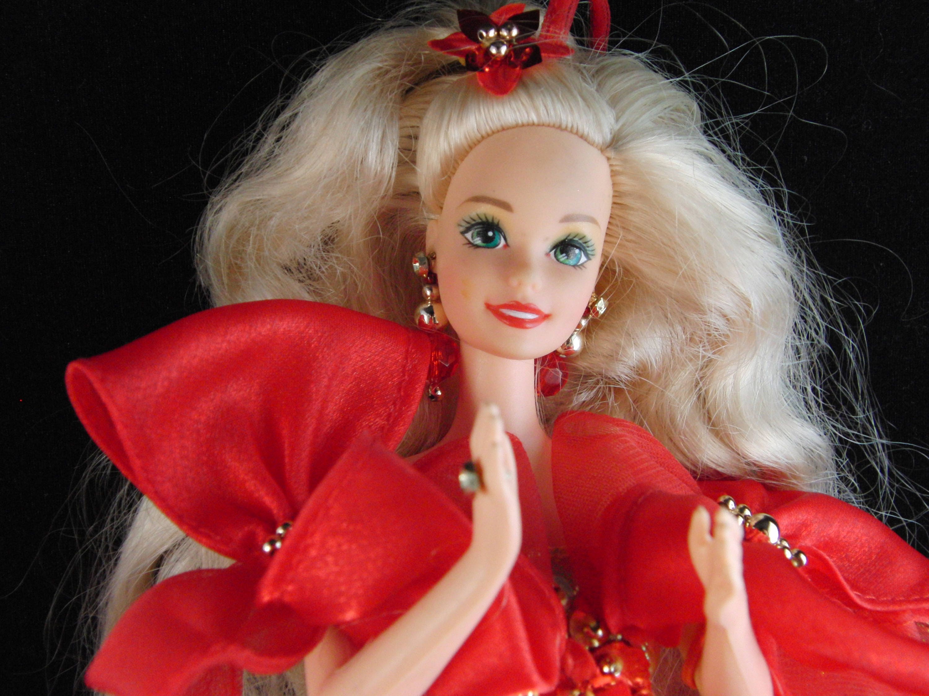 Barbie in red dress