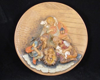 Vintage Fontanini plate nativity limited edition 1987