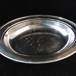 Metal small serving tray silver plated