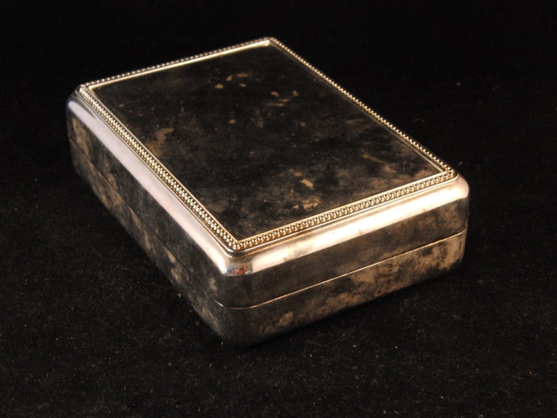 Vintage Silver Plated Jewelry Box Etsy