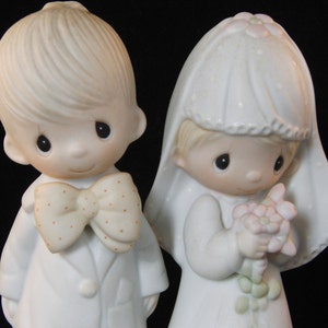 Vintage wedding cake topper bride and groom by Enesco 1979