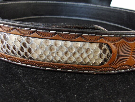 Brown leather belt - image 4