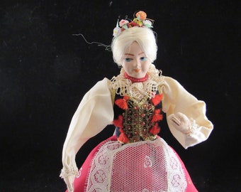 Vintage doll in national costume Polish/Russian