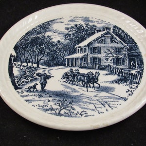 Vintage blue plate 8&quot; (1 plate)